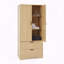 Armoire de rangement en bois avec miroir à induction