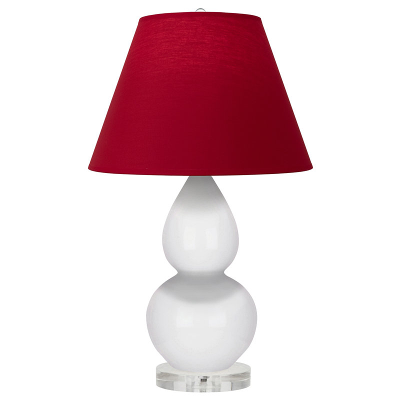 Petite lampe d'appoint à double gourde, Rouge, Marguerite