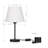 15.4 Inch Tall Table Lamps with Metal Base&Fabric Lamp Shade