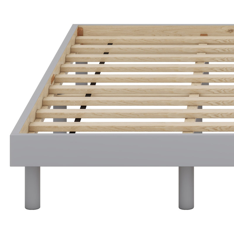 Modern Design Floating Platform Bed Frame, Grey