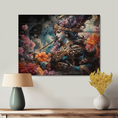 «Hinduisim Art Bhagavad Gitas II» sur bois