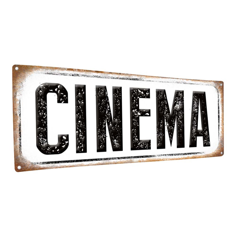 Entertainment Wall Decor on Aluminum, 5.75" H x 15.5" W x 0.04" D
