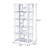 5-shelf Display Curio Cabinet with LED Lighting White