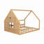 Lit en bois avec fenêtre et clôture-1924470702