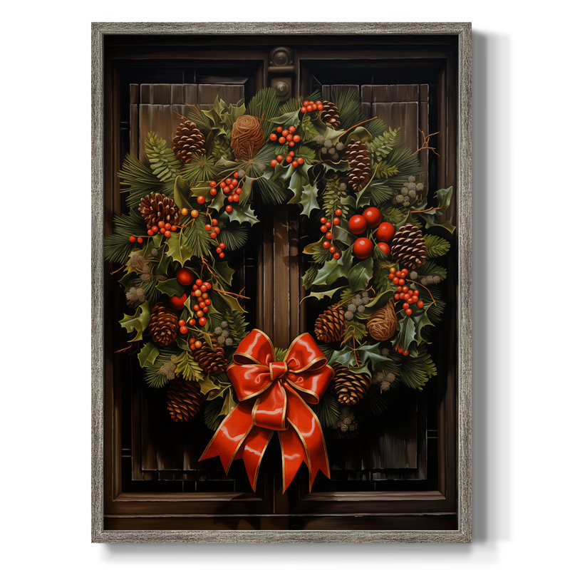Christmas Holiday Art DCLXXV Framed Print - Solid Wood, 11" H x 9" W