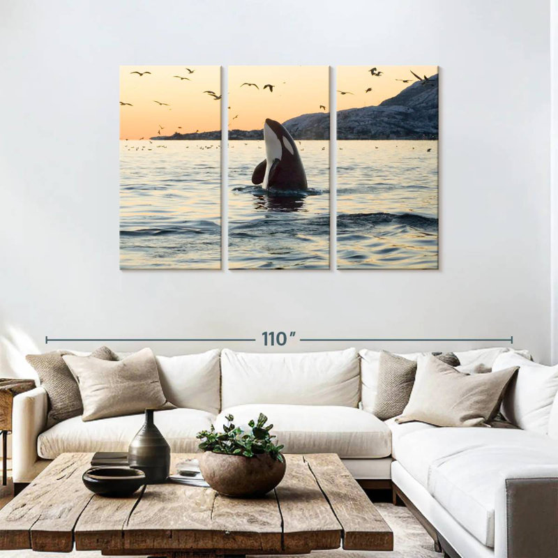 Spyhopping Orca Whale, 48" H x 74" W