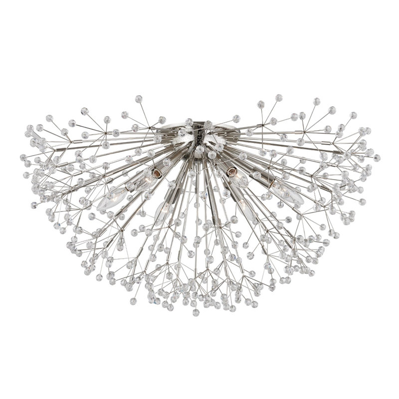 Dunkirk 6 - Light Semi Flush, Polished Nickel