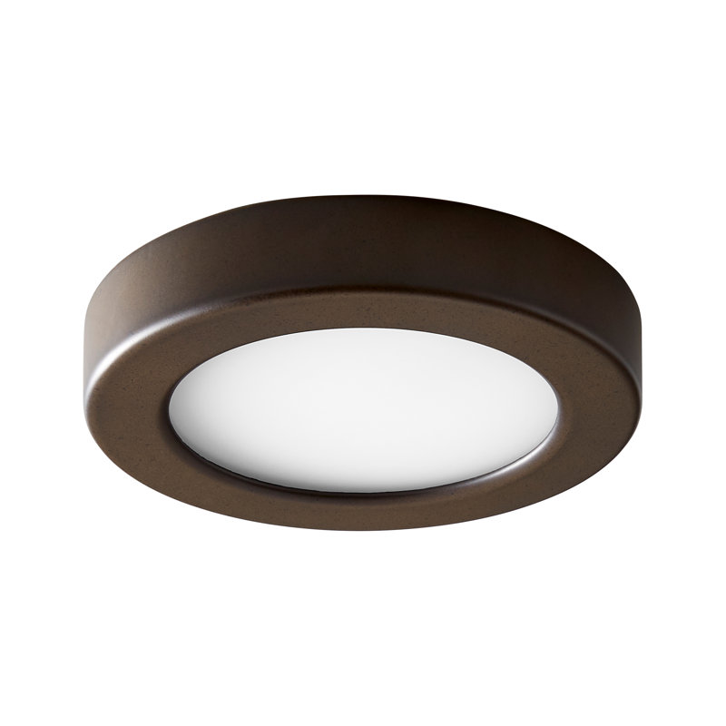 Arizbeth Acrylic Flush Mount, 1" H x 5.5" W x 5.5" D, Oiled Bronze