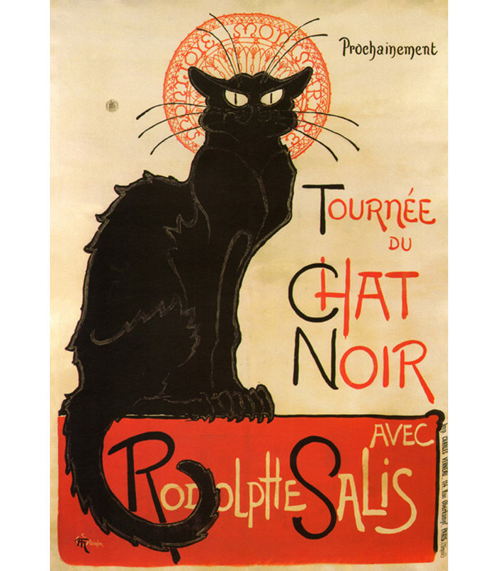 Tournee du Chat Noir, H 18 po x l 13 po