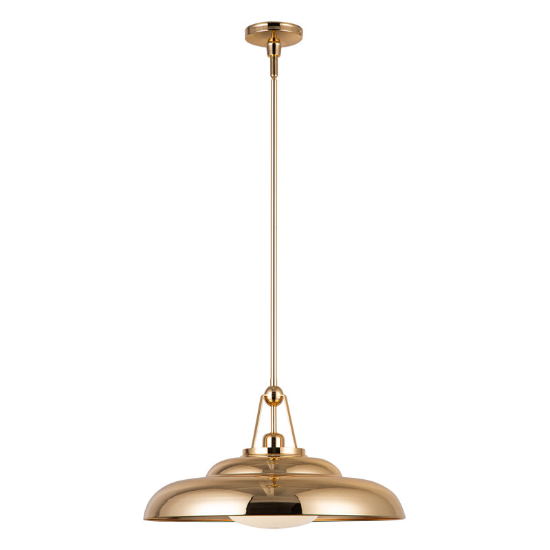 Palmetto 1 - Light Pendant, Polished Brass, 11.75" H x 20" W x 20" D