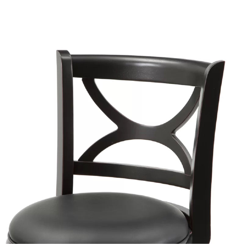 Tabouret de bar et de comptoir Adelaida, Noir Sandthru, Tabouret de comptoir (siège d'une hauteur de 25 p