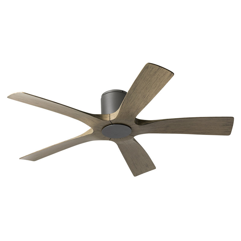 Ventilateur de plafond encastré extérieur / intérieur intelligent à 5 pales de 54 po avec télécommande Bluetooth incluse