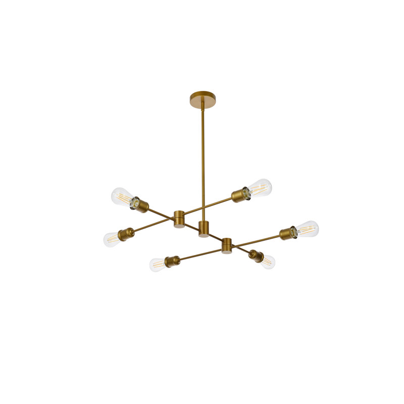 Cecelia 6 - Light Pendant, Brass, 4.4" H x 20" W x 20" D