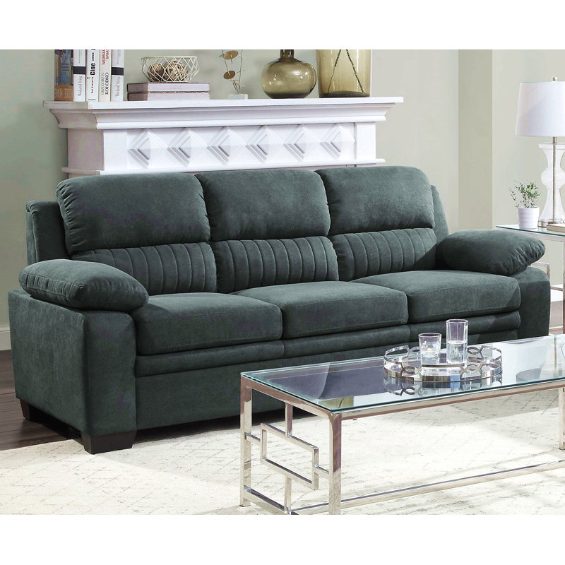 Canapé confortable à assise moelleuse 1pc, Gris foncé