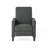 Zuca Pushback Recliner Chair, Black Wood, Premium Padded Beige Polyester-102361310-102361312