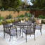 Ensemble repas pour 6 personnes avec table ronde et coussins Boule