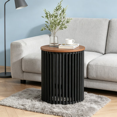 Coffee Table, Round Coffee Table, Solid Wood Coffee Table, Black Coffee Table, Brown Coffee Table