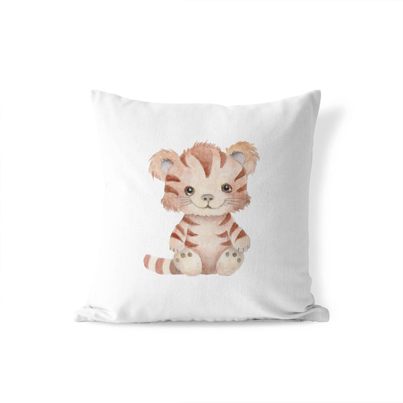 Coussin Tiger, Carré 16 po