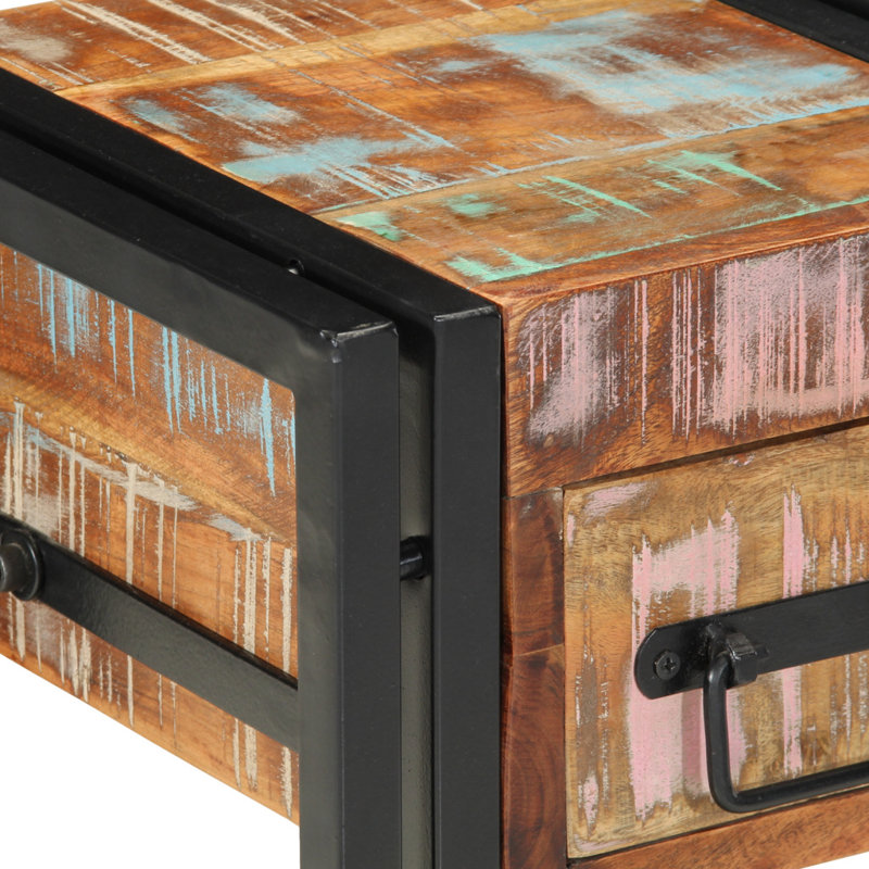 30cm W Solid Wood Bedside Table, 1