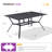 Dannilyn Rectangular Metal Outdoor Dining Table With Umbrella Hole , 55.1'' in. W 37.8'' in. D-613787574