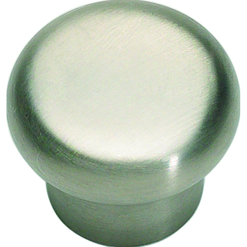 Stainless Steel 1 1/4" Diameter Round Knob, Polished Stainless Steel