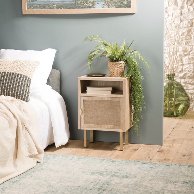 Talulah 45cm W Solid + Manufactured Wood Bedside Table