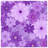 Purple Floral Pattern Quilted Bedspread -126079267