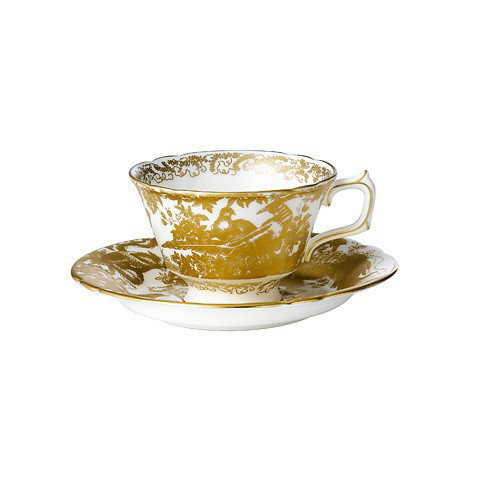 Aves Bone China Teacup, Gold