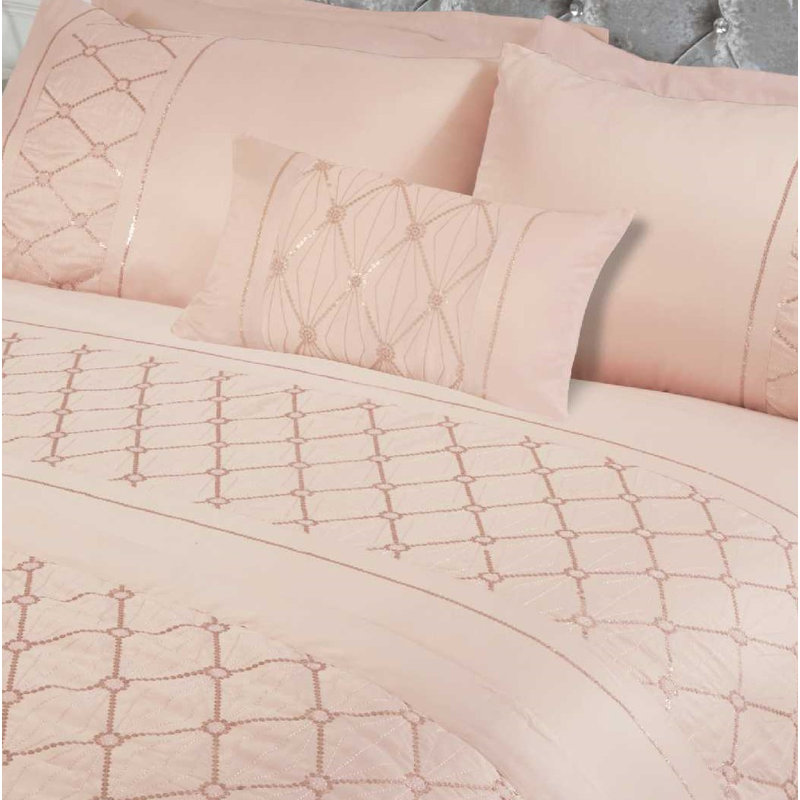 Roark Geometric Rectangular Boudoir / Breakfast Cushion, Blush Pink