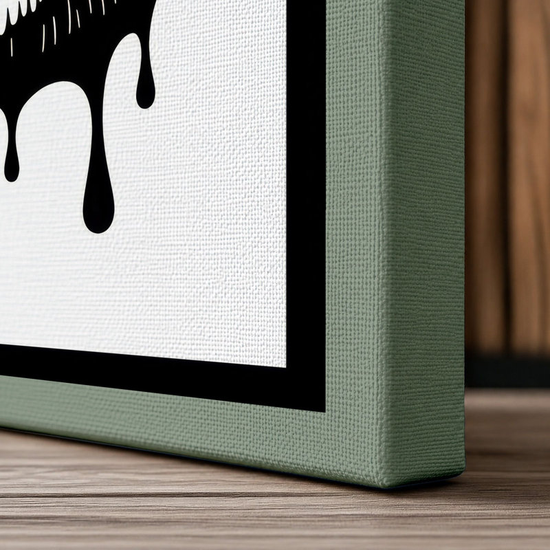 Taste the Temptation Modern - Wrapped Canvas, 24x16 - 61.0 x 40.6 cm, Sage Border