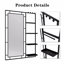Miroir de meuble-lavabo moderne 30 po x 44 po avec tablette multifonctionnelle, grand miroir de salle de bain, miroir de décoration à cadre noir, convient