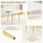 With a clever retractable mechanism, the White Pattern MDF table top and metal legs and has a smooth and delicate surface.The unique look creates the sleek silhouette of a modern home.