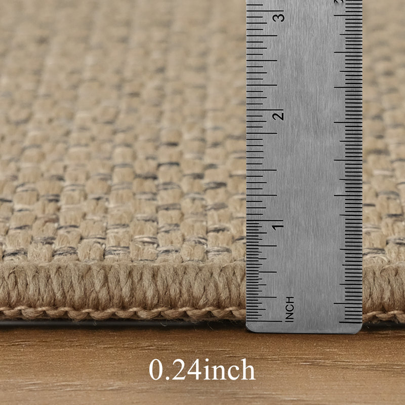 Organic Checkered 2X3 Doormat, Machine Washable Non-Slip Indoor/Outdoor Rug, Rectangle 2'x3'