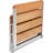 Folding Oak Shower Seat, 16.1" x 13.4" Unfolded, Wall Mounted Fold Up Shower Bench with 440 lbs Load Capacity, Space Saving Home Care Fold Down Shower Chair, for Seniors Children