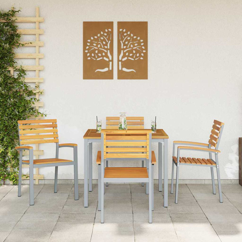 4 - Person Patio Dining Set with, 75cm H x 90cm W x 90cm D