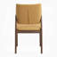 Ensemble de 2 chaises de salle à manger de style campagnard avec finition noyer et jaune
