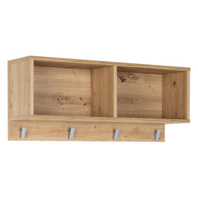 3 Piece Bracket Shelf with Hooks