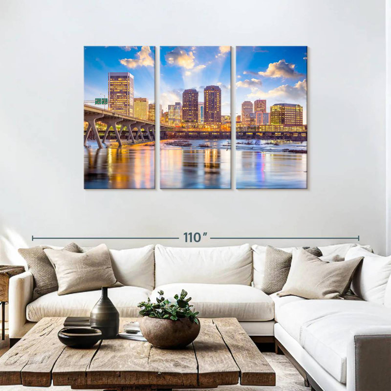 Senne Richmond From James River, 48" H x 74" W