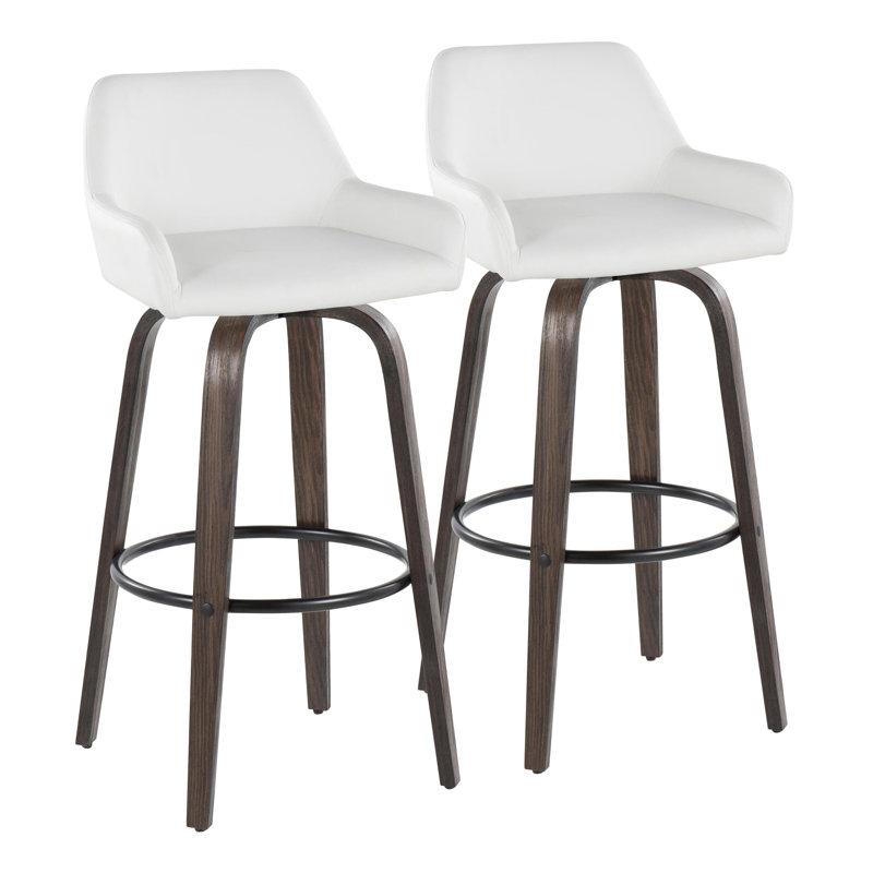 Ensemble de 2 tabourets de bar Daniella, Blanc