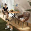 Ensemble de salle à manger moderne 3 pièces Harjovan, 2 chaises rembourrées pour les petits espaces-1346569379