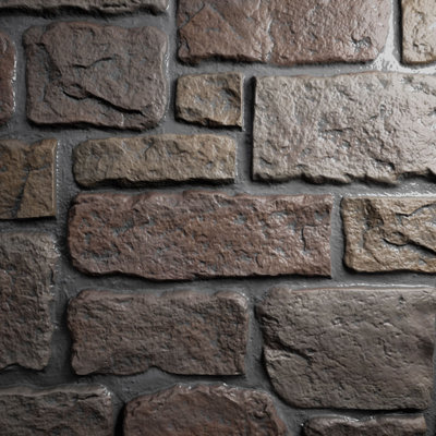 ÉCHANTILLON l 9 po x H 8 po - panneau de faux pavé EverStone, couleur Grand Canyon