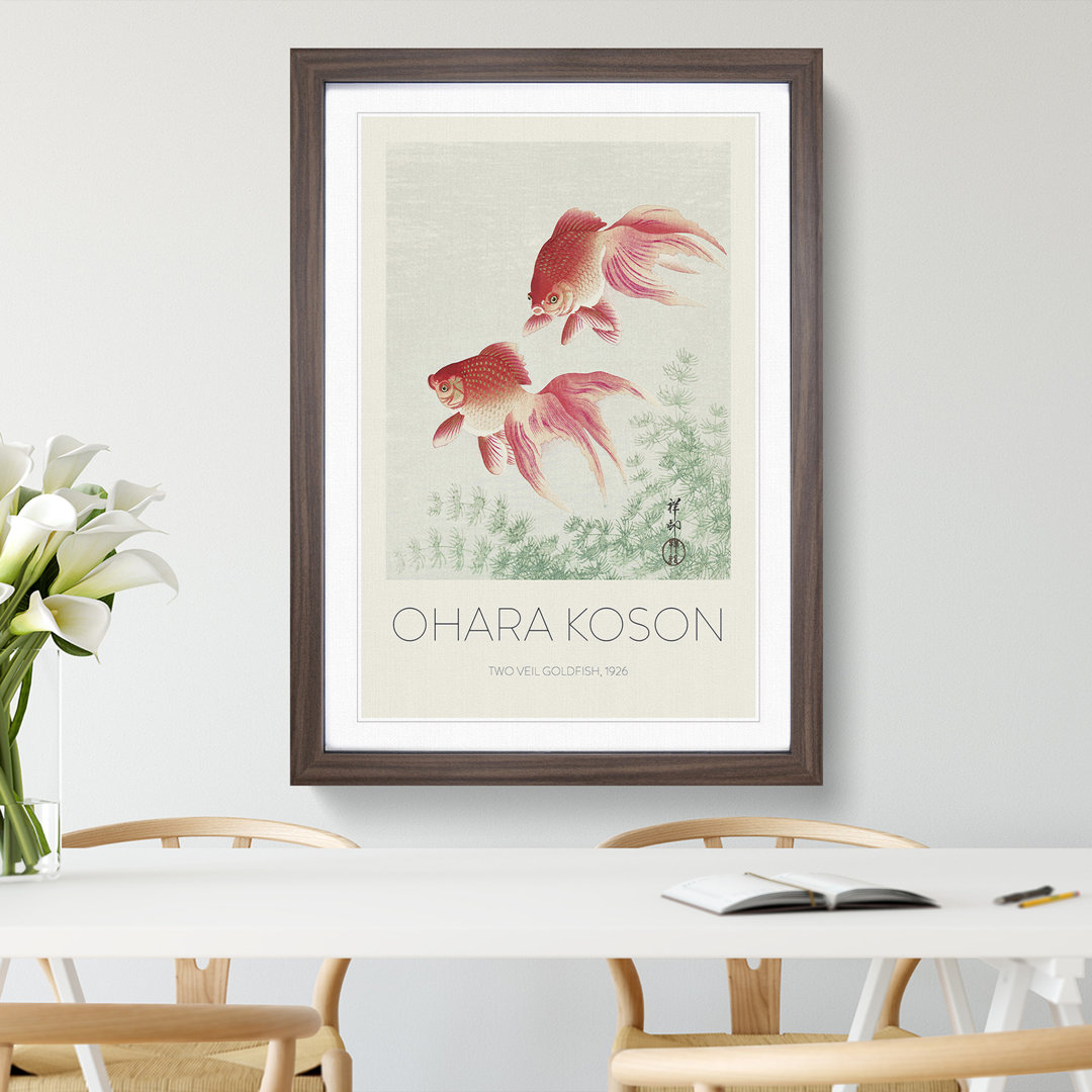 Two Veil Goldfish by Ohara Koson - Picture Frame Art Prints