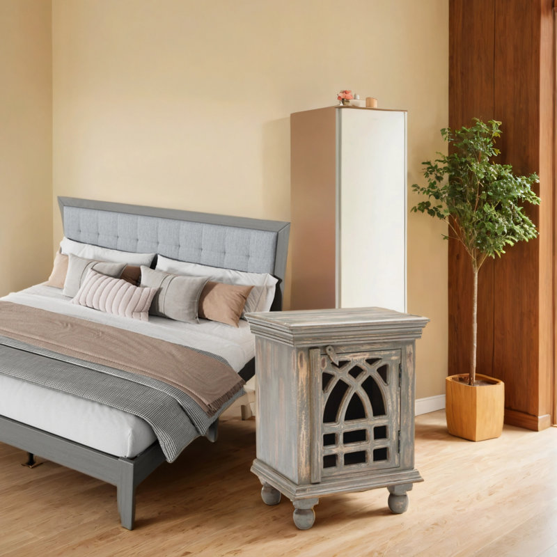 Simple Single-drawer Solid Wood Modern Bedside Table