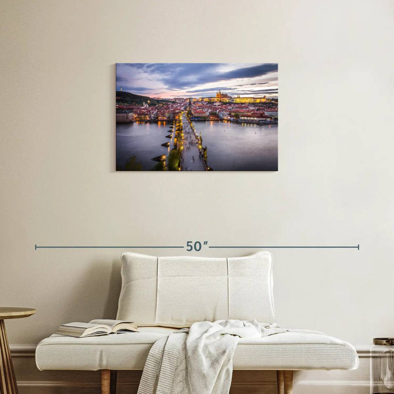 Lilie Charles Bridge to Prague, H 20 po x l 30 po