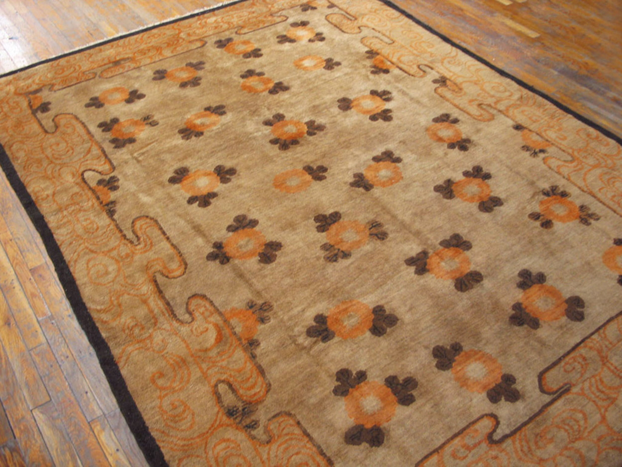 The New England Collection Warm Cream Color Antique Floral Pattern ...