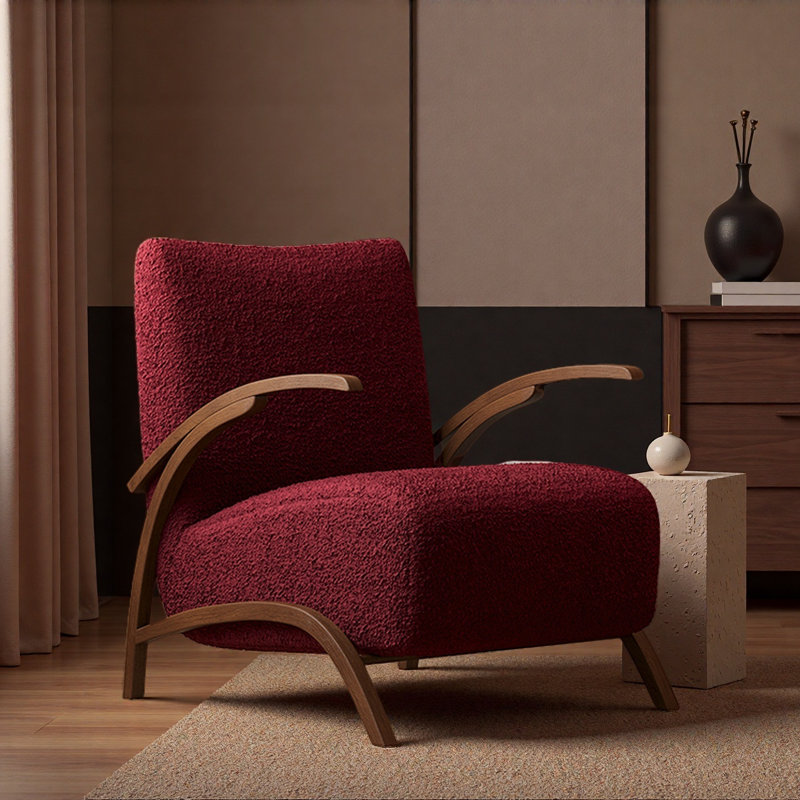 Fauteuil de loisirs français French Vintage, Rouge
