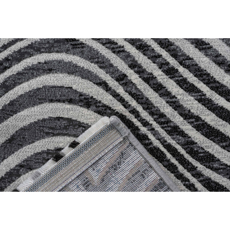 Galleria Grey/Charcoal Rug, Rectangle 133 x 195cm