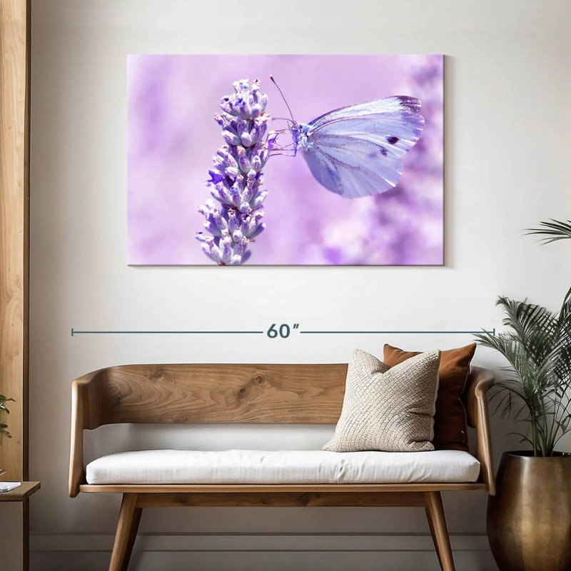 Brampt Lavender Butterfly, 30" H x 45" W