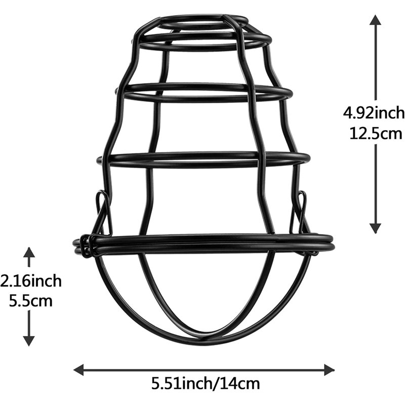Cage à lumière industrielle de style rétro pour luminaires suspendus, paquet de 4