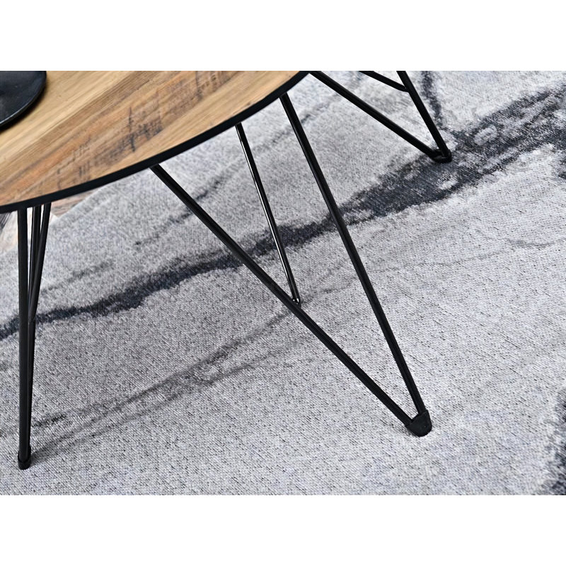 Gaenside Three Leg Coffee Table, 38cm H x 60cm W x 40cm D, Brown, Black